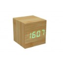 LED medinis laikrodis "Cube"